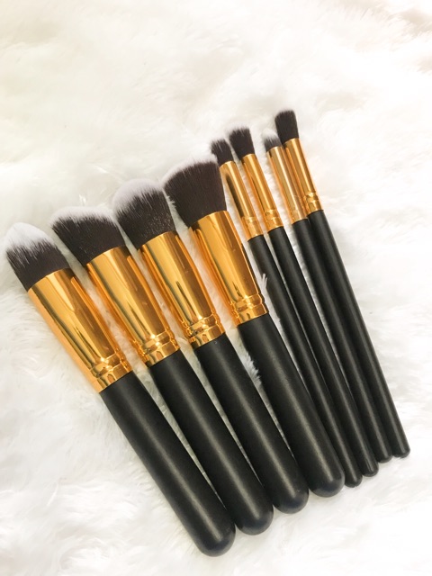 Make Up Brush 8 PCS - Black Gold