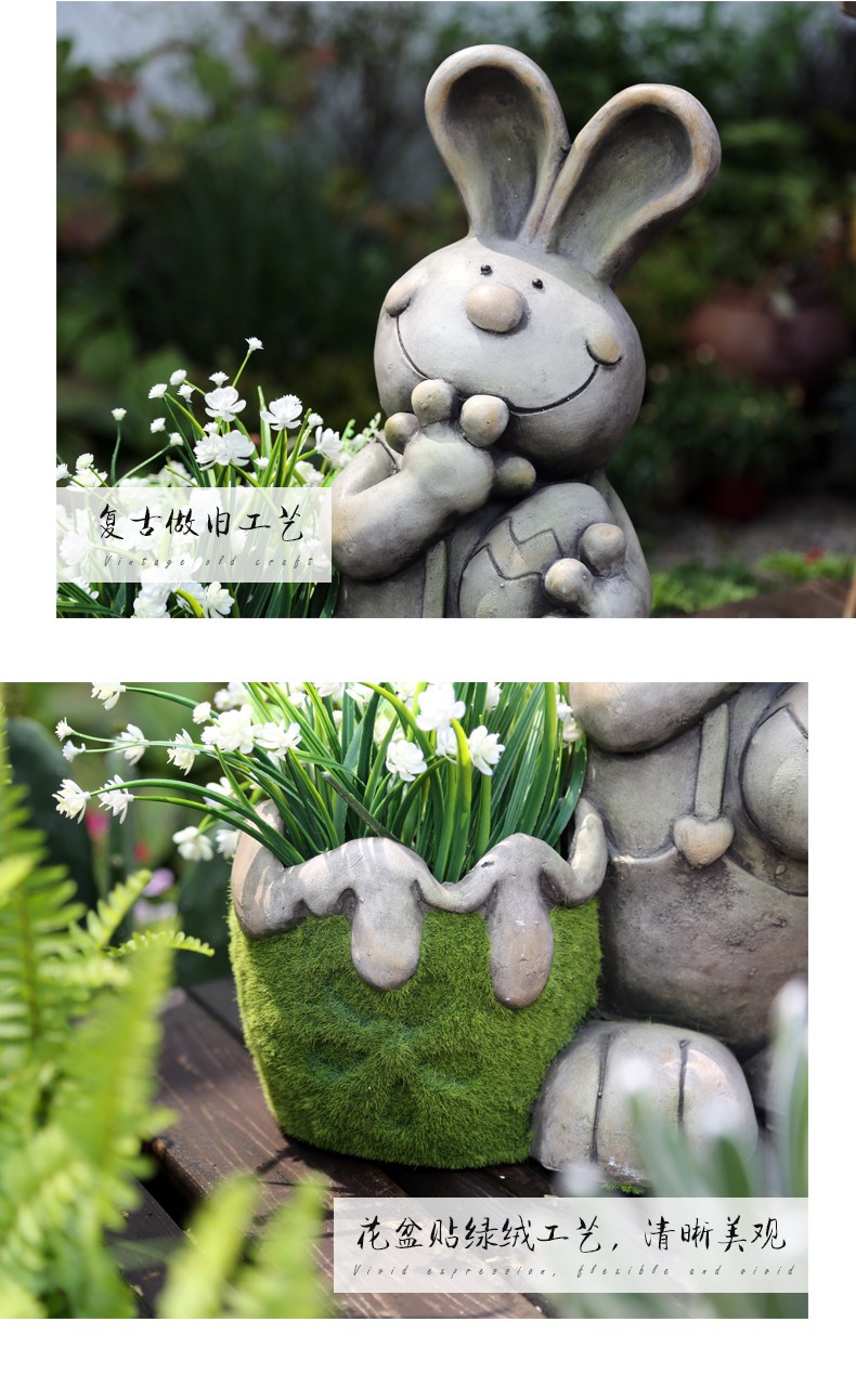 Lucu Kelinci Pot Bunga Sukulen Balkon Tata Letak Kartun Besar Hewan Kecil Kreatif Nordic Dekorasi Ta Shopee Indonesia