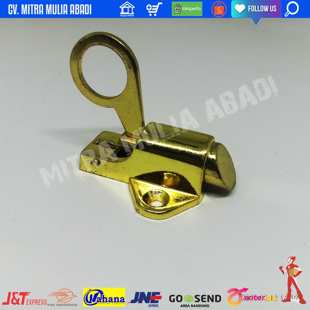 Spring Knip Tebal Grendel Kodok GOLD