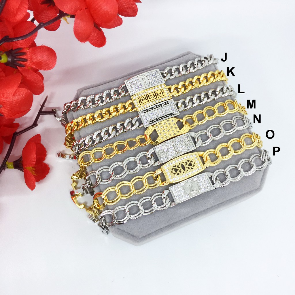 Gelang Tangan Xuping Rantai Plat Perhiasan Warna Emas Gold - BB498