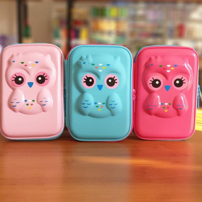 

TERBARU! Tempat pensil dan alat tulis model Smiggle EVA Hardcase Owl Unicorn