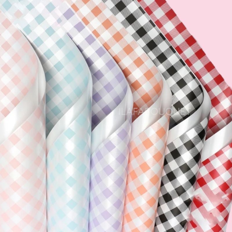 

[5 Lembar] [1 Lembar] Gingham Motif Kotak-Kotak Madras Bouquet Paper / Kertas Bouquet | Cellophane Paper | Kertas Cellophane | Flower Paper | Kertas Bunga