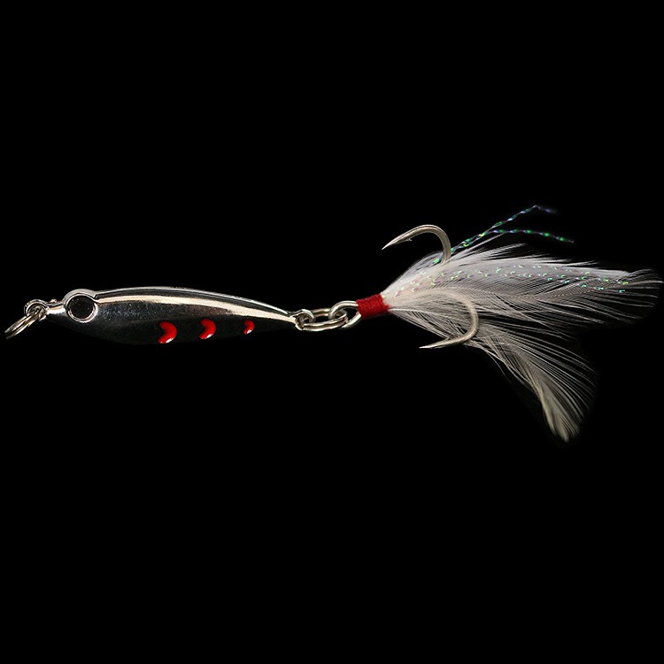 SYFISHING 1Pcs Metal Jig Spoon Umpan Pancing 2.5g 4.5g Swimbait Fishing Lure Ikan Bass Wobbler Kail Sinking Jigging Tackle