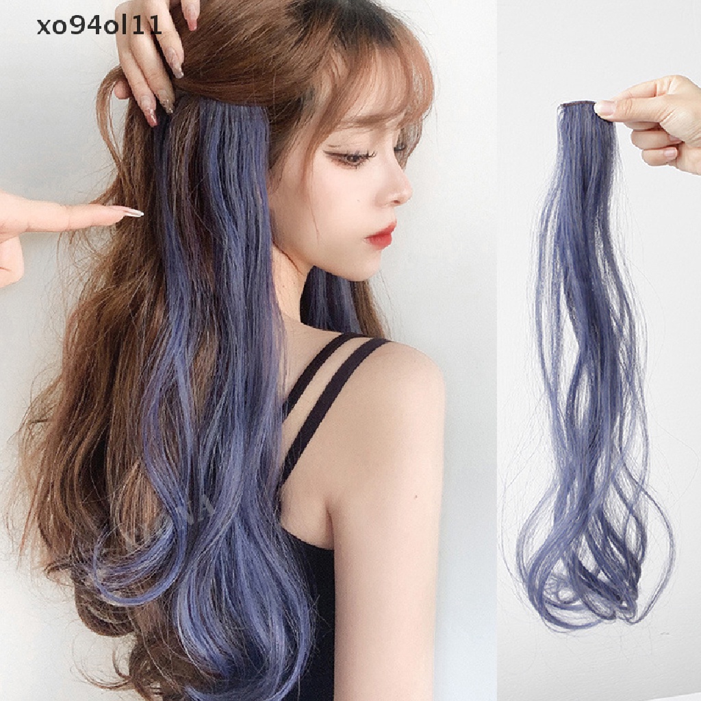 Xo Wig / Rambut Palsu Panjang Bergelombang Warna Gradasi Dengan Klip Untuk Wanita