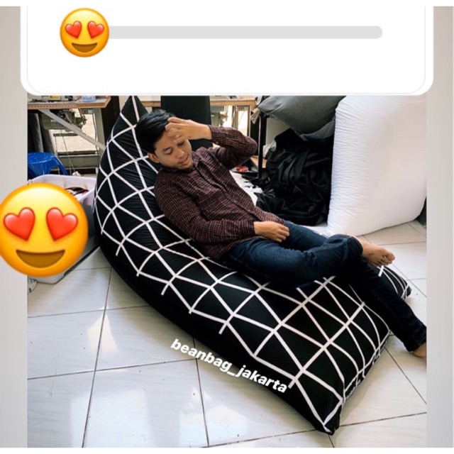 BEAN BAG SUPER BIG SULTAN TERMASUK ISI SIAP PAKAI