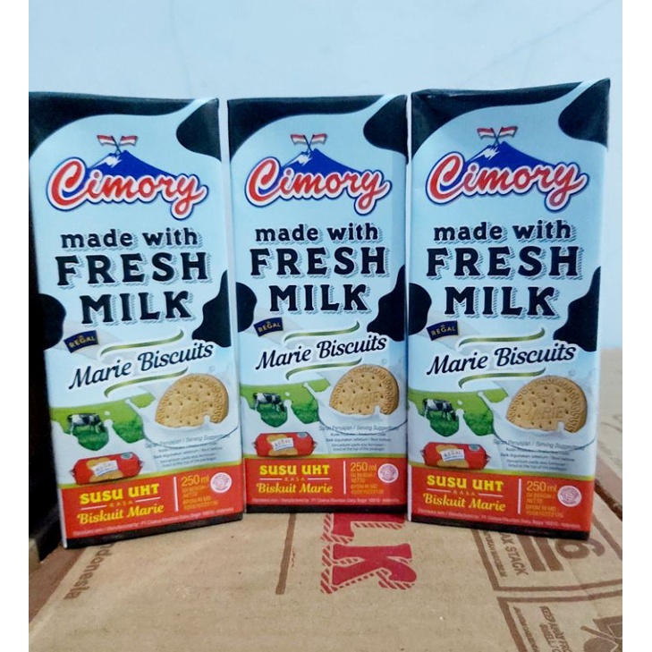 

Susu Cimory Fresh Milk Regal Marie Biscuits 250ml