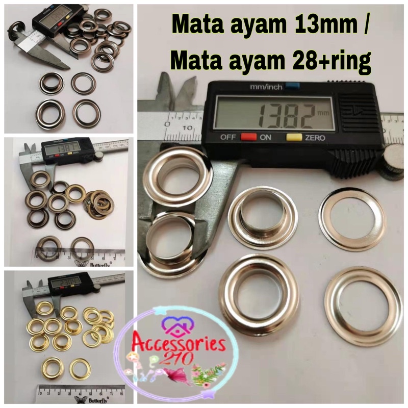 Mata ayam eyelet 13mm / mata ayam 28 + ring / 5gross