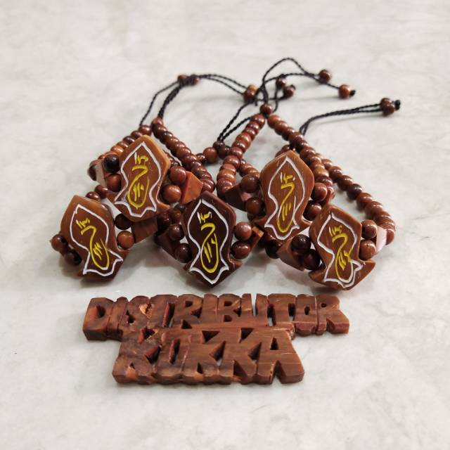 ( SUPER MURAH ) Grosir 5 pcs gelang kokka kaukah kaokah fukakah koka plat terompah coklat