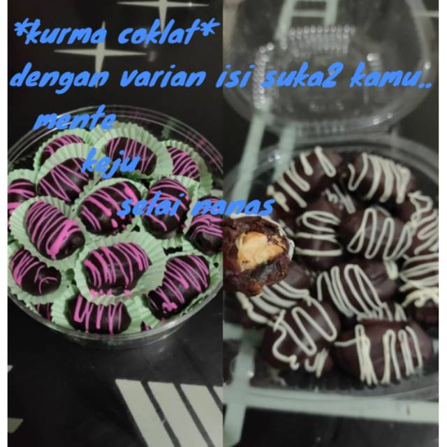 

Kurma coklat isi kacang mete