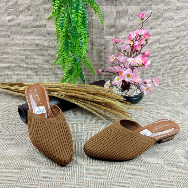 SANDAL FLAT WANITA / SANDAL TERBARU WANITA / SANDAL SLIP ON ENER 07