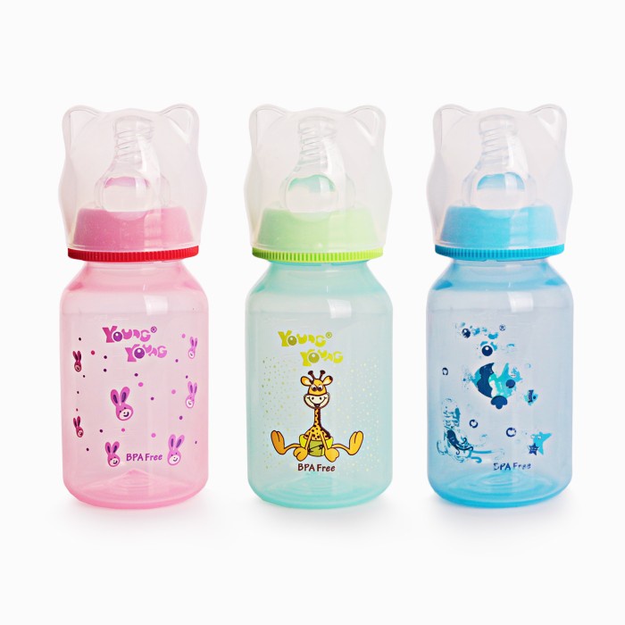 

Premium Botol Susu Bayi / Baby Feeding Bottle 120 ml Bear BPA Free Young Young