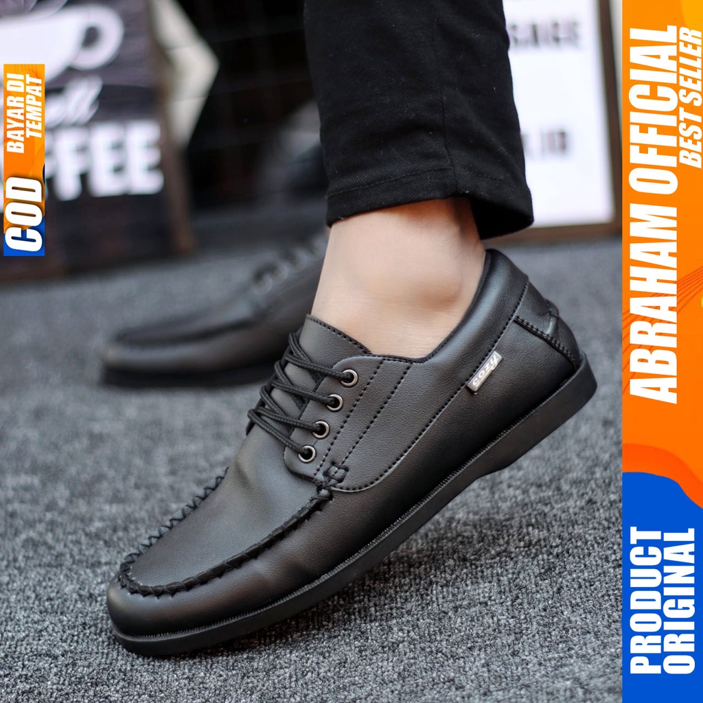 ABRHM X MONZI Sepatu Kasual Pria Sepatu Pria Casual Pantofel Kerja Kulit Pu Original Cowok