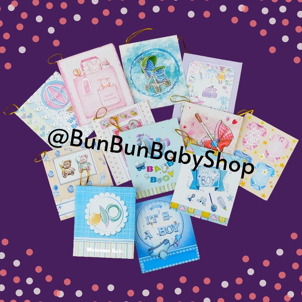 Kartu Ucapan Hadiah Kado Kelahiran Tag Greeting Lucu Unik Murah Souvenir Perlengkapan Baby Newborn