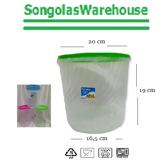 Toples Sealware 5 Liter (D=20cm) Plastik Besar Tempat Kerupuk Peyek camilan