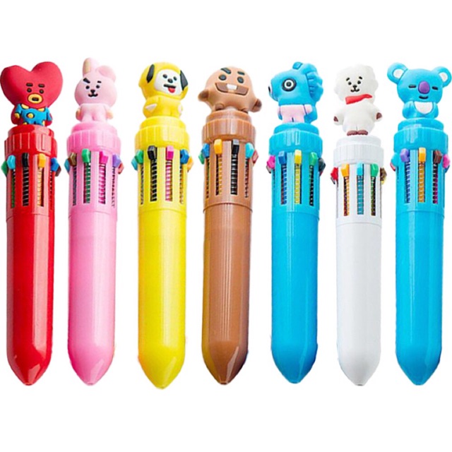 

KPOP MERCH - ARMY BT21 Multi Color Pen BTS