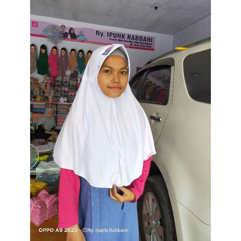 Jilbab sekolah BERGO SERUT PITA SMP/MTS Elrahma