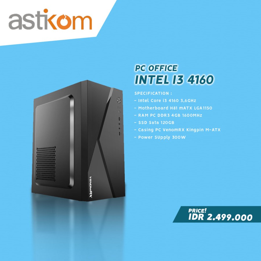 Paket PC Office Intel Core i3 4160 Komputer Kasir