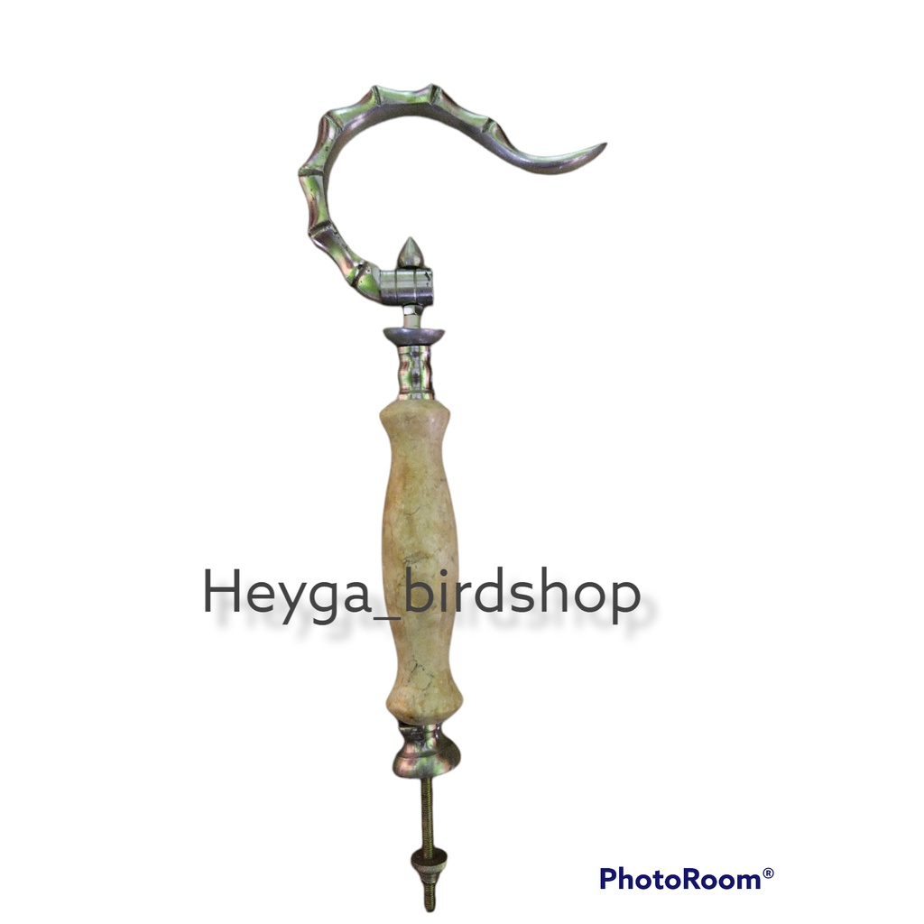 GANTUNGAN SANGKAR BURUNG LIPAT BAMBU + PION PLECI MARMER ANTI KARAT SANGKAR KANDANG BURUNG MURAI