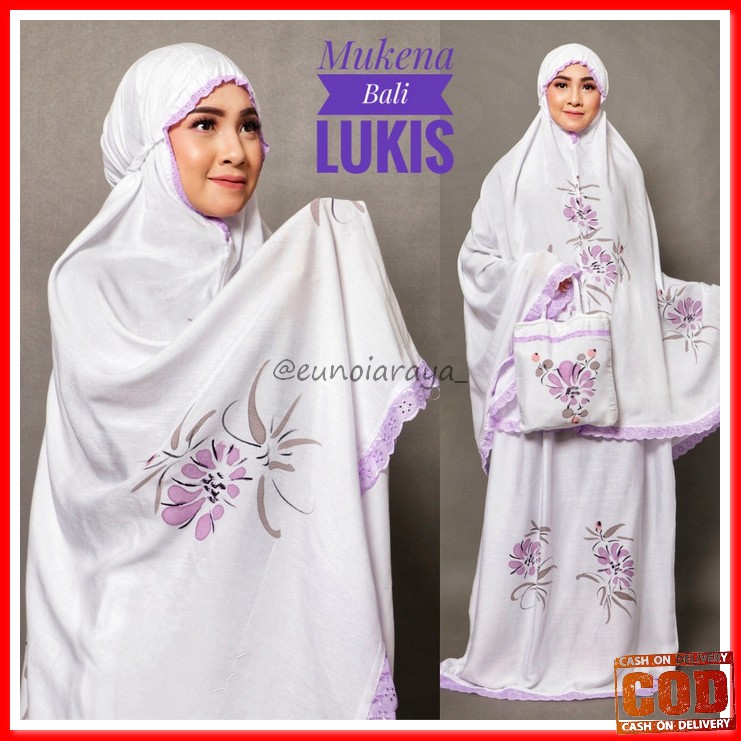 Mukena Gamila / Mukena Rayon Twill Polos Premium Renda FQ907 Mukena Dewasa Bali Lukis Jumbo Mustik