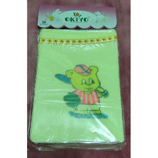 OKIYO-WASLAP MANDI BAYI-HANDUK TANGAN MANDI BAYI-WASLAP KOTAK
