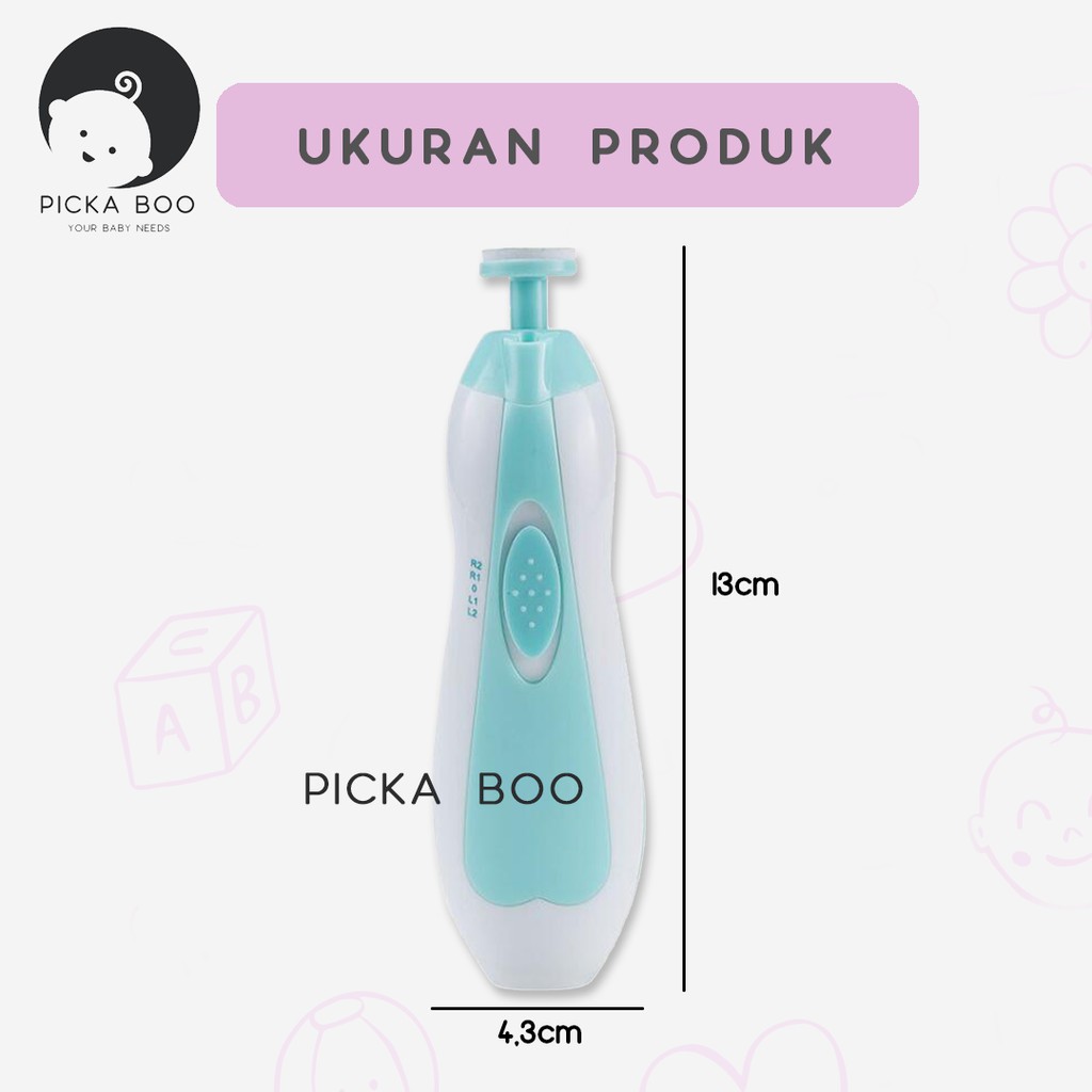 PICKA BOO Baby Set Nail Trimmer Gunting kuku Bayi Elektrik 5 in 1 Menicure Pedicure