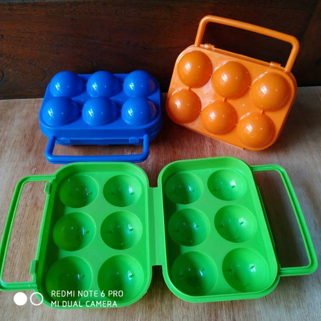 Egg Holder Camping / Tempat Telor saat camping / Box telur isi 6