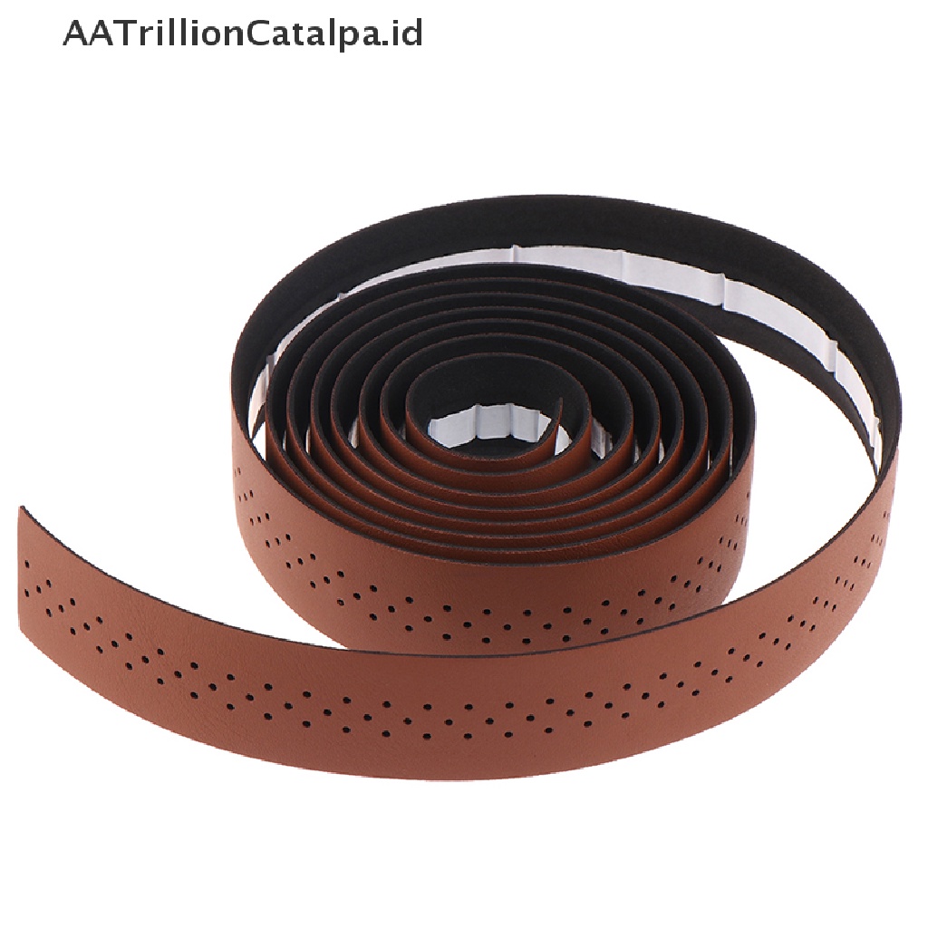 Aatrillioncatalpa Tape Pembungkus Stang Sepeda Balap Bahan Kulit PU Breathable Lembut