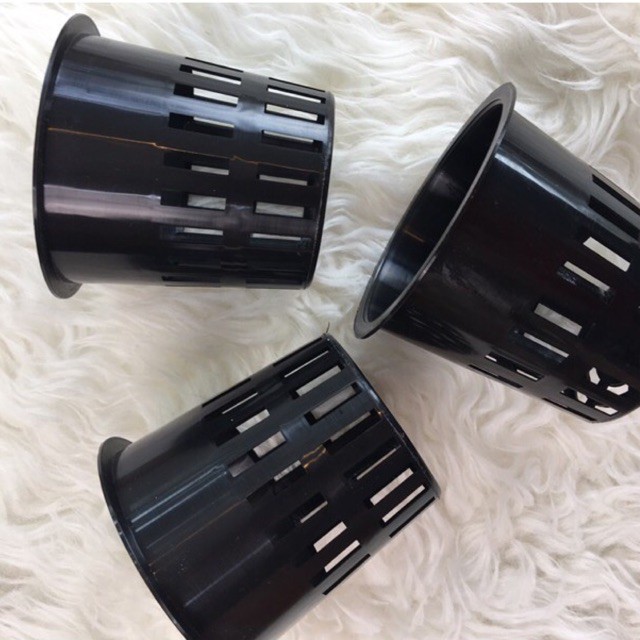Netpot Jaring hitam 10 cm hidroponik duct bucket tomat melon plastik tebal