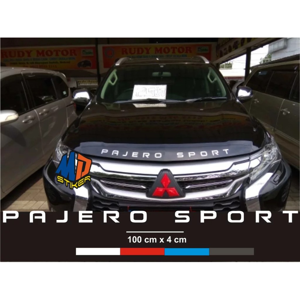 stiker mobil pajero sport kap depan