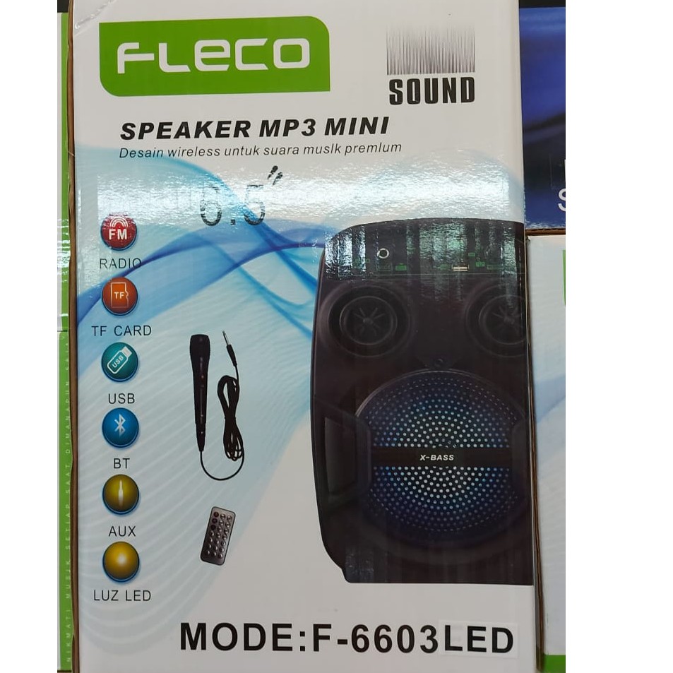 Speaker Bluetooth Karaoke Fleco F 6603