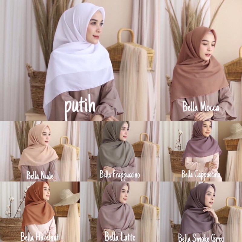 Kerudung Segiempat Bella Square Part 2/ Kerudung Murah/ Open Reseller