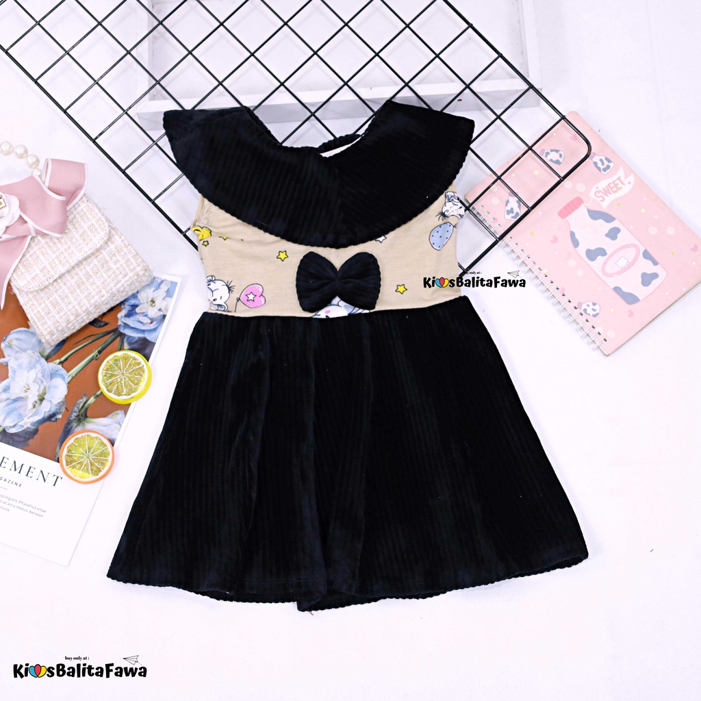 Dress Najwa uk 2-3 Tahun / Dres Balita Anak Perempuan Gaun Pesta Grosir Import Baju Cewek Yukensi