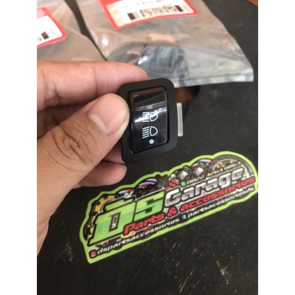 saklar tombol lampu 3 titik original honda, 3 mode, saklar dim on off saklar lampu on off motor bebe