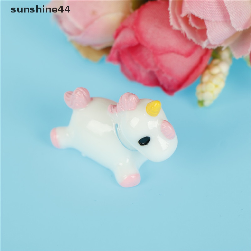 Sunshine Miniatur Unicorn Untuk Dekorasi Taman Mini / Rumah Boneka