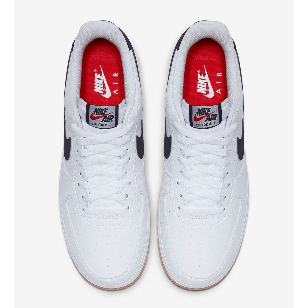 nike air force 1 white obsidian university red