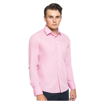 Lesta Langgeng Celana Formal Pria Standard Bahan Kain Katun Warna Pink Polos Lengan Panjang size M L XL