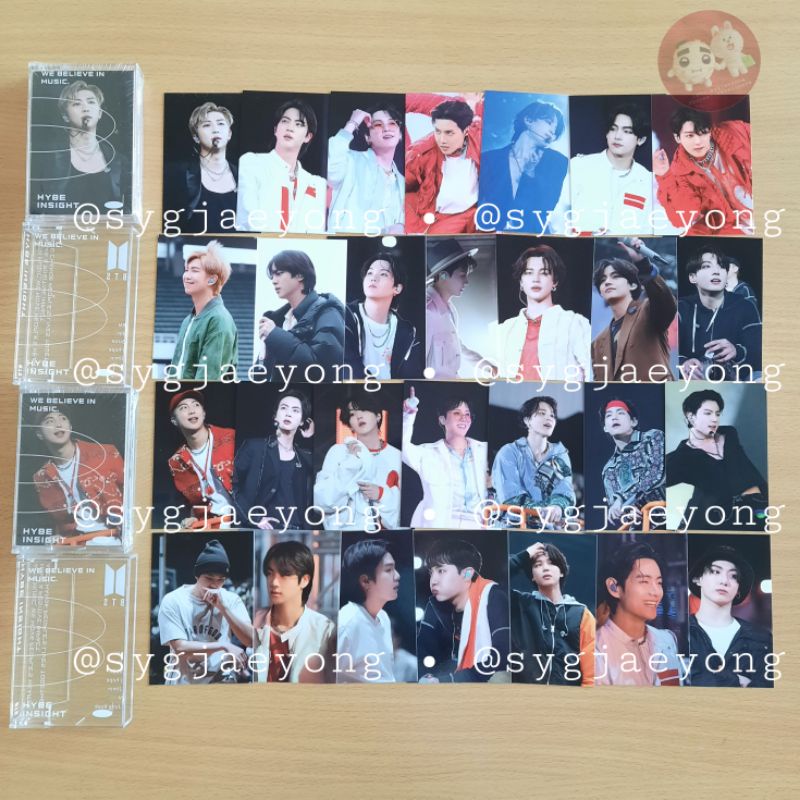 Sharing BTS Official Hybe Insight PTD 4PC SETIAP MEMBER - RM, Jhope, V Photo Card, Case Outbox - Per