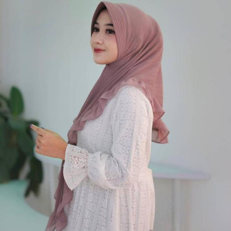 BERGO PRISKET RING REMPEL / HIJAB INSTANT PRISKET RING RUFFLE CANTIK KEKINIANTREND HIJAB 2021 ▪ Gkw3