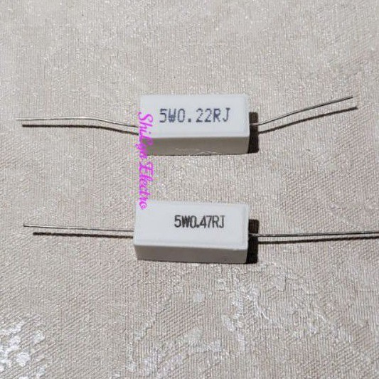 HARGA 10 PCS Resistor Kapur 5w 3 10 27 47 68 100 120 180 220 330 470 680 OHM