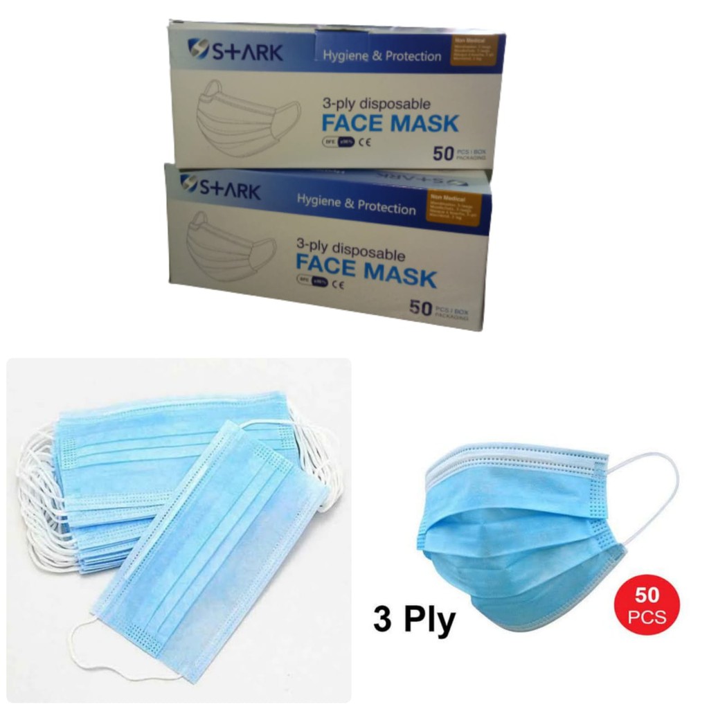 Masker 3 Ply Medis Bedah 3 Ply Disposable Face Mask Earloop Masker Duckbill