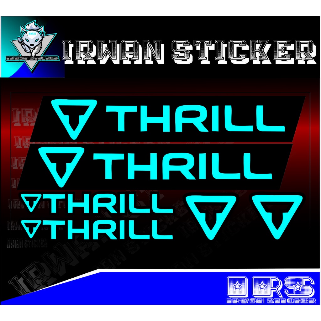 CUTTING STICKER SEPEDA THRILL COSTUM VARIASI /STICKER SEPEDA THRILL BIKE ART COD
