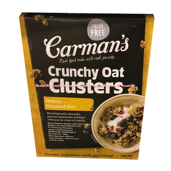 Carman's Crunchy Oat Clusters Cranberry Apple Honey Roasted Nut Carmans Chunks Of Real Fruit Sereal Oats Carman Karman