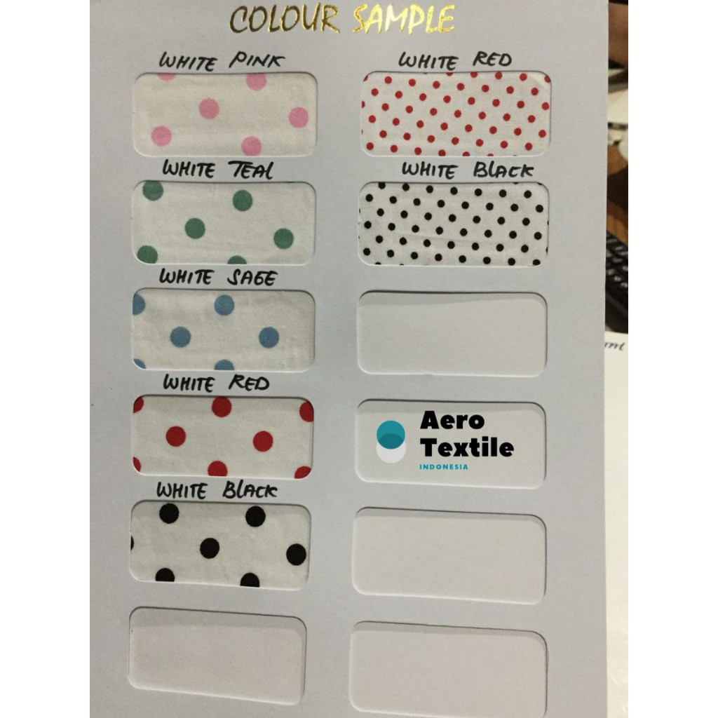 [SERIES POLKADOT DASAR PUTIH] Kain katun jepang by TOKAI SENKO / Japan Design