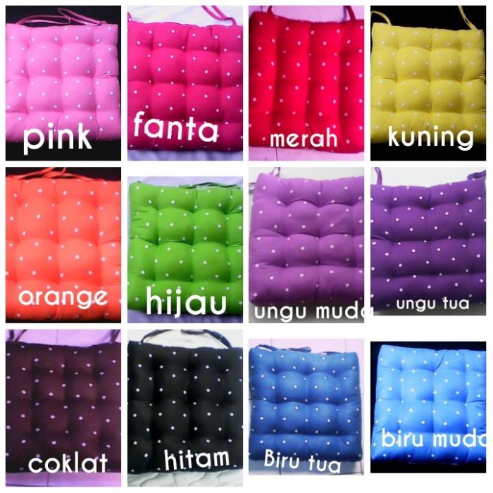 TIKAR-KARPET- ALAS DUDUK/ BANTAL KURSI - POLKA UNGU MUDA -KARPET-TIKAR.