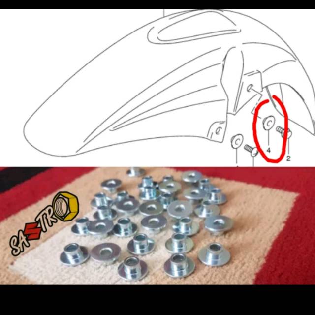 Ring bosh spakbor depan suzuki ori sgp