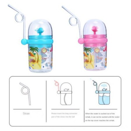 BOTOL MINUM ANAK LUMBA MANCUR 260ML LUCU [SWEETSPACE]