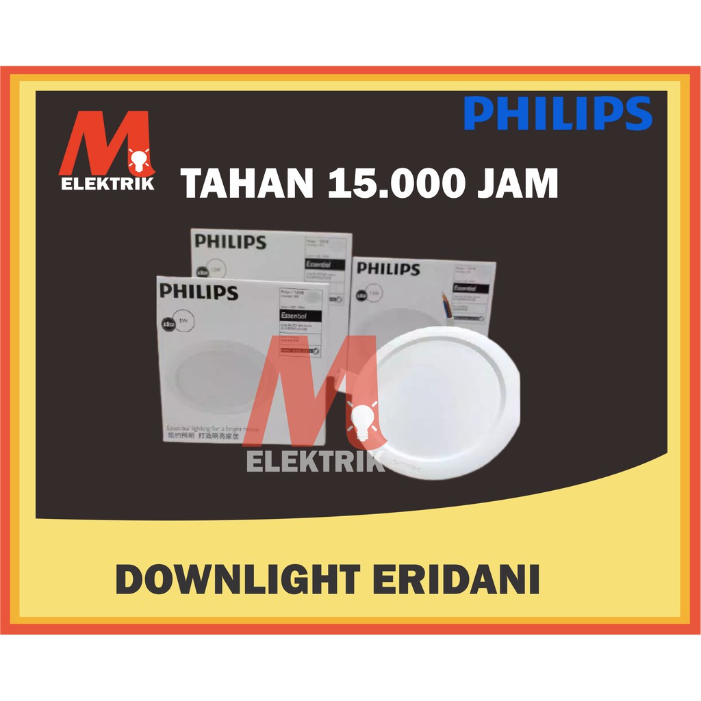 DOWNLIGHT PHILIPS ERIDANI  7,5 Watt BESAR 12 WATT