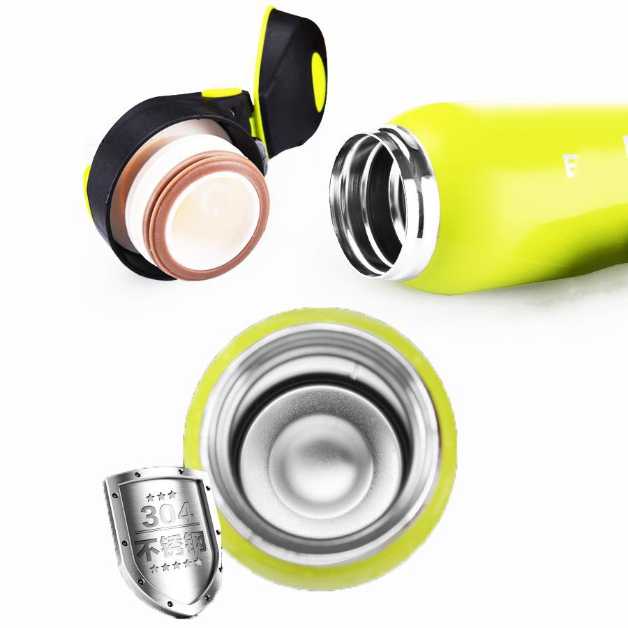 BTD BOTOL MINUM SEPEDA THERMOS BICYCLE KETTLE DRINK BOTTLE STAINLESS STEEL 500ML A1A096 SIL Grab