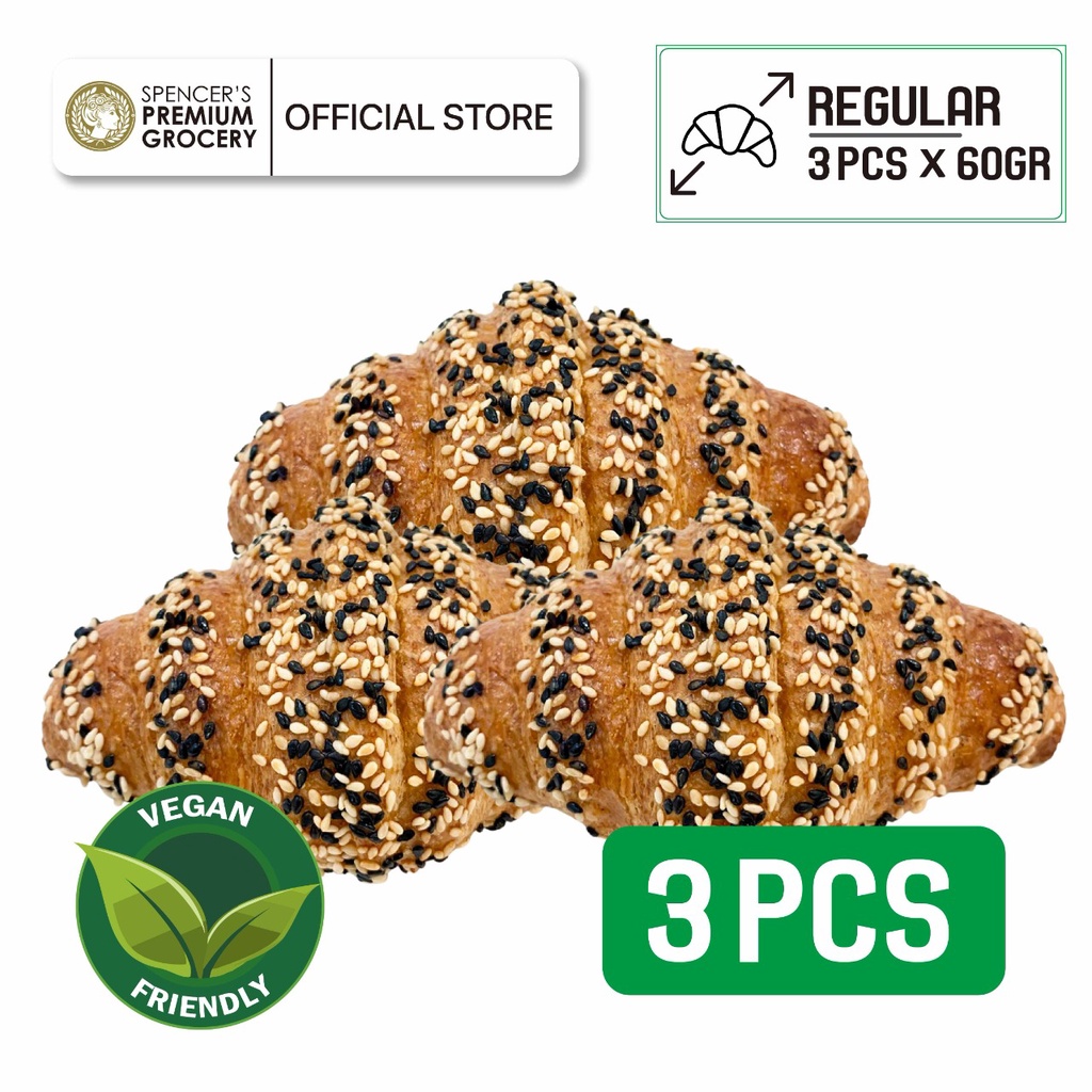 Vegan Croissant - Black & White Sesame (3pcs)