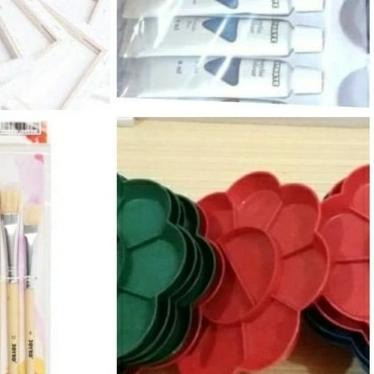 

✳ paket lukis(kanvas 20x20+kuas+palet+cat akrilic) ❇